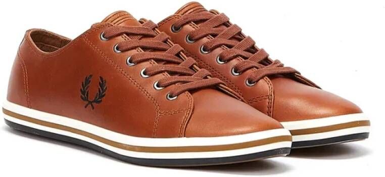 Fred Perry Klassieke leren plimsolls Brown Heren