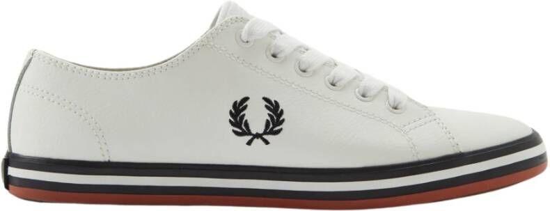 Fred Perry Klassieke leren sneakers met laurierborduursel White Heren