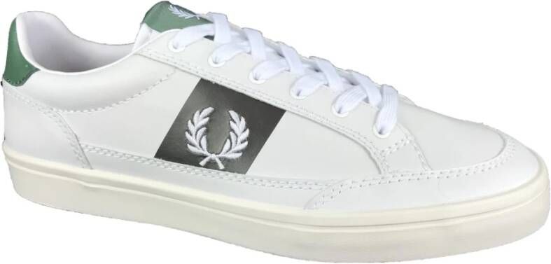 Fred Perry Lage Top Blad Patroon Sneakers White Heren
