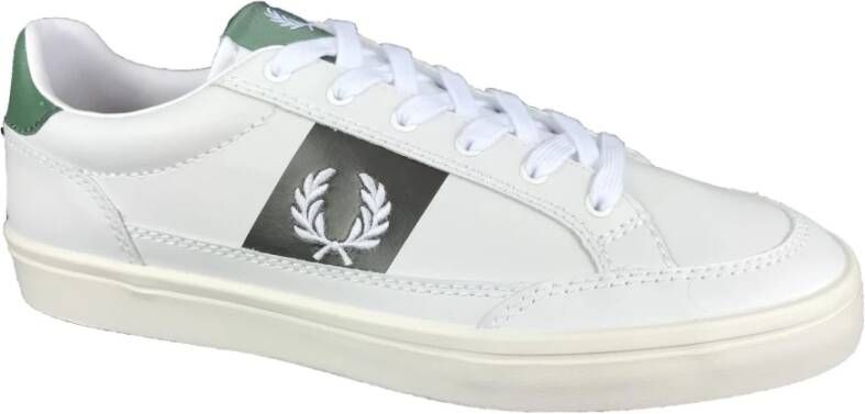 Fred Perry Lage Top Blad Patroon Sneakers Wit Heren