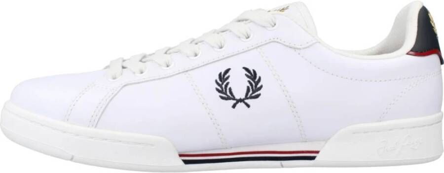 Fred Perry Leren Sneakers voor Moderne Man White Heren