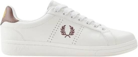 Fred Perry Leren Tennisschoenen White Heren