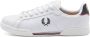 Fred Perry Leren tennissneaker met contrasterende hiel en bies - Thumbnail 1