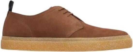 Fred Perry Linden Suede Creepers met Schots Geruit Patroon Brown Heren