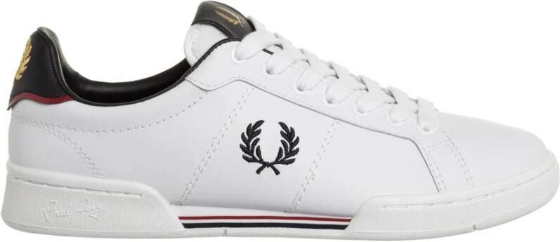 Fred Perry Mannen lederen sneakers b722 Wit Heren