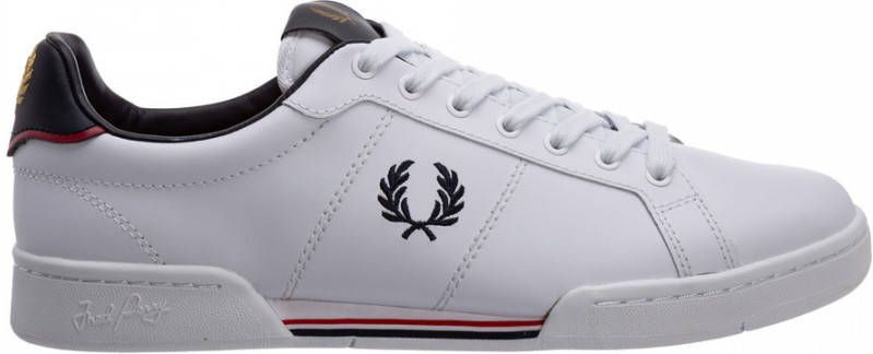 Fred Perry men's shoes leather trainers sneakers b722 Wit Heren - Foto 5