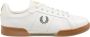 Fred Perry Leren Sneakers met Contrast Hiel Tab White Heren - Thumbnail 1