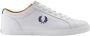 Fred Perry Heren Leren Baseline Sneakers B4330 White Unisex - Thumbnail 1