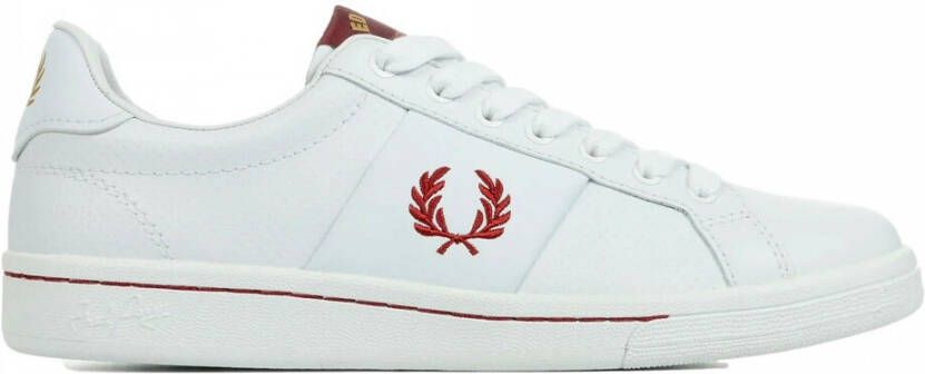 Fred Perry men's shoes leather trainers sneakers b722 Wit Heren - Foto 3