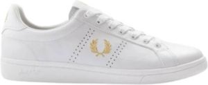 Fred Perry men shoes leather trainers sneakers Wit Heren