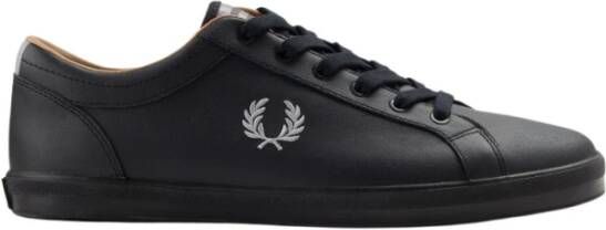 Fred Perry Baseline Leren Sneakers Black Heren