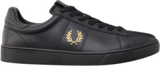 Fred Perry Spencer Leren Tennisschoen Zwart Heren