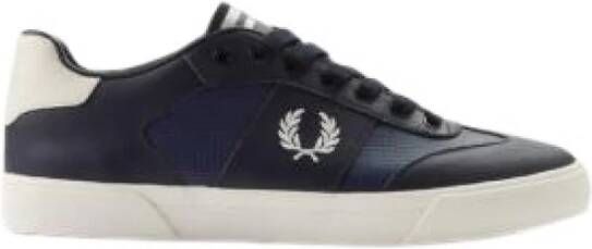 Fred Perry Stijlvolle Leren Sneakers Blauw Heren