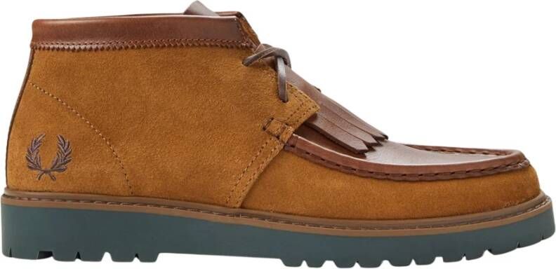 Fred Perry Suède en leren mid-top schoenen