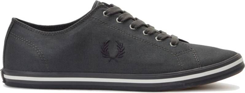 Fred Perry Twill Gunmetal Sneakers Gray Heren