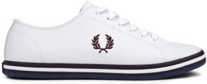Fred Perry Witte Leren Trainer Schoenen Wit Heren