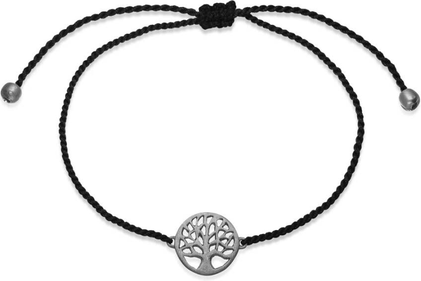 Frk. Lisberg Boom des Levens Zijden Armband Rhodium
