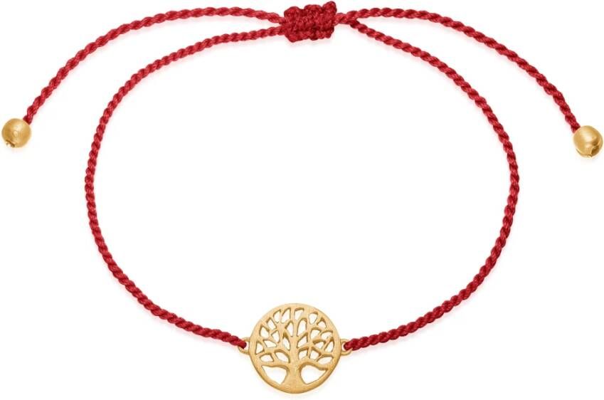 Frk. Lisberg Boom des Levens Zijden Armband Rood