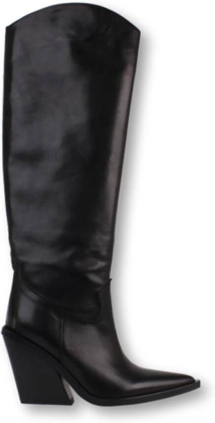 Fru.it Zwarte Hoge Laars 100% Leer Black Dames