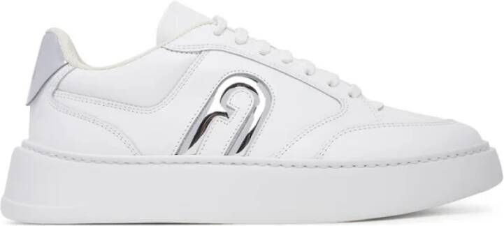 Furla Beige Sport Lace-Up Sneakers
