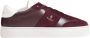 Furla Bordeaux Leren Sneakers Rubberen Zool Veters Red Dames - Thumbnail 7