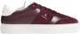 Furla Bordeaux Leren Sneakers Rubberen Zool Veters Red Dames - Thumbnail 2