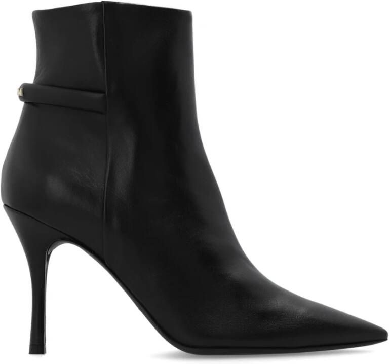 Furla Core leather heeled ankle boots Zwart Dames