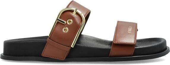 Furla Solea leren slippers
