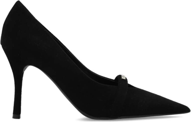 Furla Elegante Suède Stiletto Pumps Black Dames