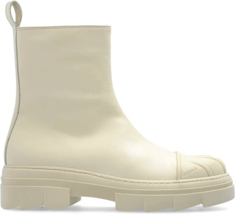 Furla Platform enkellaarzen Beige Dames