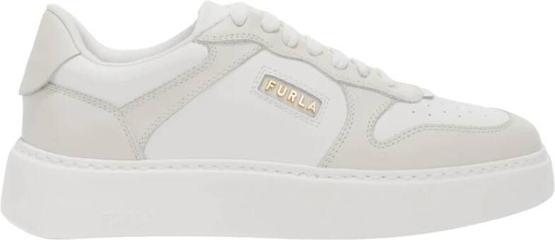 Furla Dames Leren Sneakers Lente Zomer Collectie Gray Dames