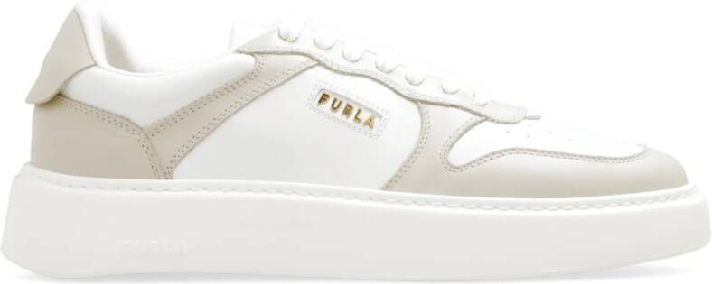 Furla Dames Leren Sneakers Lente Zomer Collectie Gray Dames