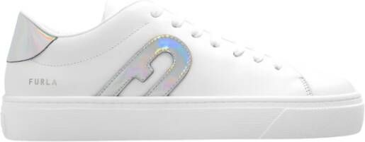 Furla Joy Lace Up Sneakers White Dames