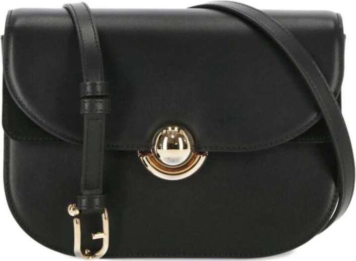 Furla Zwarte leren schoudertas met Boule slot