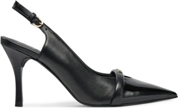 Furla Zwarte leren slingback hakken
