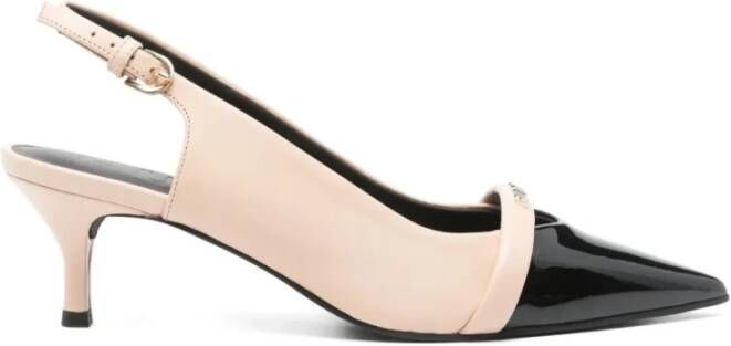 Furla Zwarte leren slingback lage hakken pumps