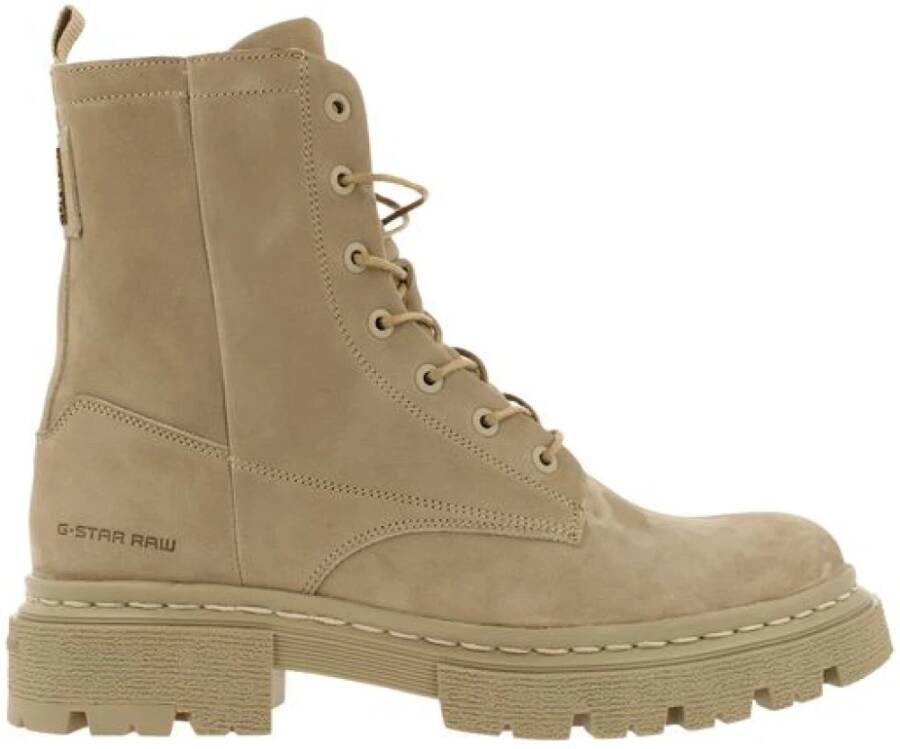 G-Star RAW Kafey Hgh Lace Nub W Veterboots Laarzen Met Veters Dames Taupe - Foto 4