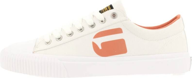 G-Star Canvas Sneaker Low met Rubberen Detail Wit Heren