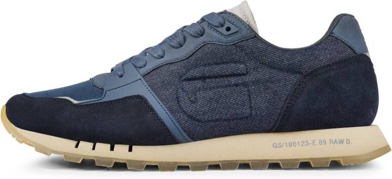 G-Star Denim Lage Sneaker met Sportieve Accenten Blauw Heren