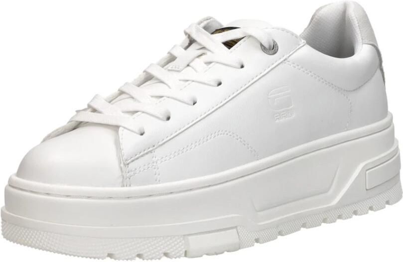 G-Star Modieuze PU Leren Sneaker met Rubberen Plateauzool White Dames - Foto 3