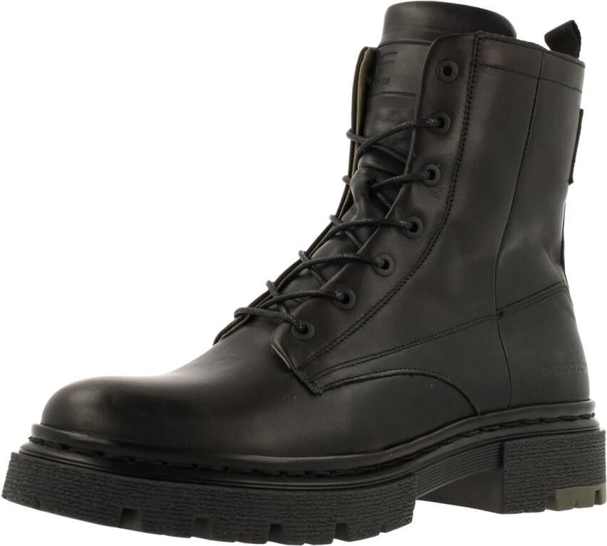 G-Star G Star Raw Kafey Hgh Lace Lea Veterboots Laarzen Met Veters Dames Zwart - Foto 3