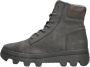G-Star RAW Noxer Hgh Nub W Veterboots Laarzen Met Veters Dames Donkergrijs - Thumbnail 3