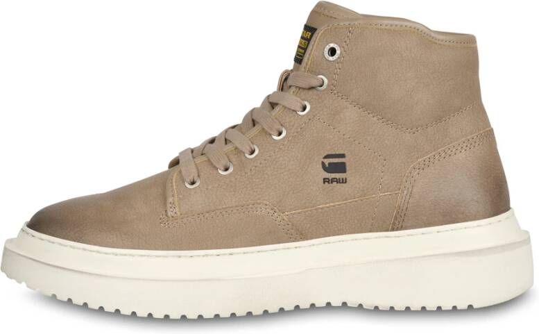 G-Star Heren Dexter Mid Nubuck Leren Sneaker Beige Heren