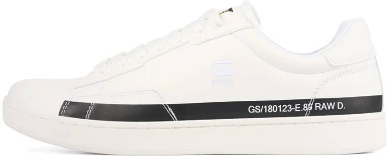 G-Star Klassieke laag uitgesneden sneaker met logo-details Wit Heren