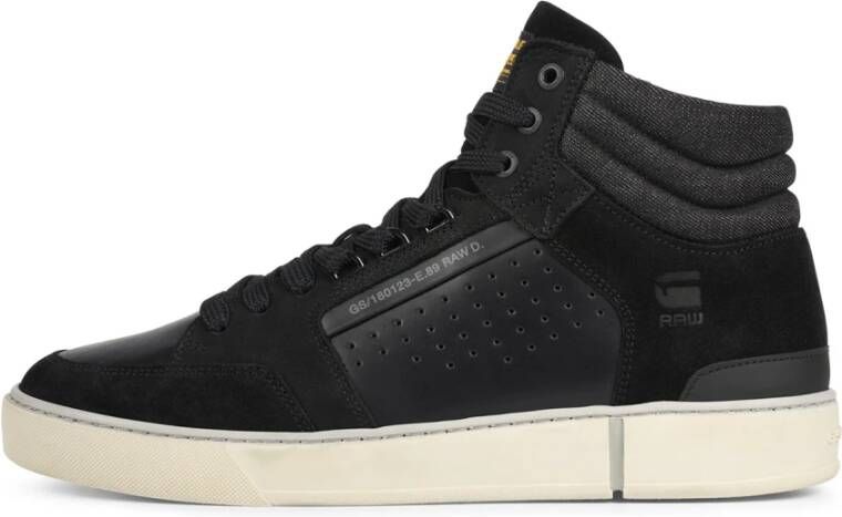 G-Star Leren Mid Sneaker met Sportieve Accenten Black Heren