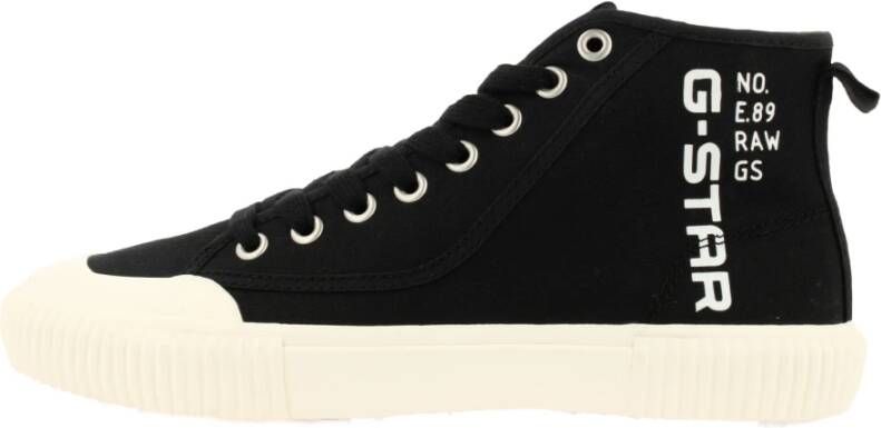 G-Star Moderne canvas sneaker met grafische prints Zwart Dames