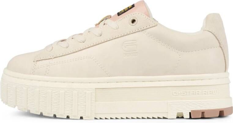 G-Star Stijlvolle lage sneaker van PU-leer Beige Dames