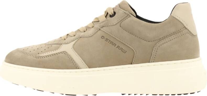 G-Star Stijlvolle Low Lash Nub Sneaker Beige Heren