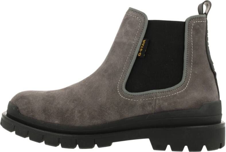 G-Star Suede Chelsea Boot met Rubberen Accenten Grijs Heren