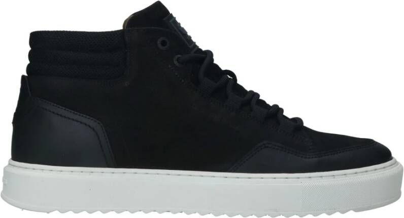 G-Star Zwarte leren hoge top sneaker Black Heren